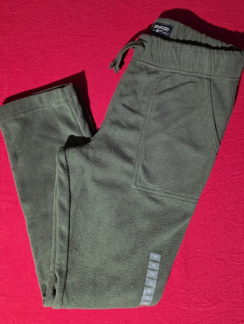 OshKosh B'gosh Olive Green Kids Fleece Jogger Pants